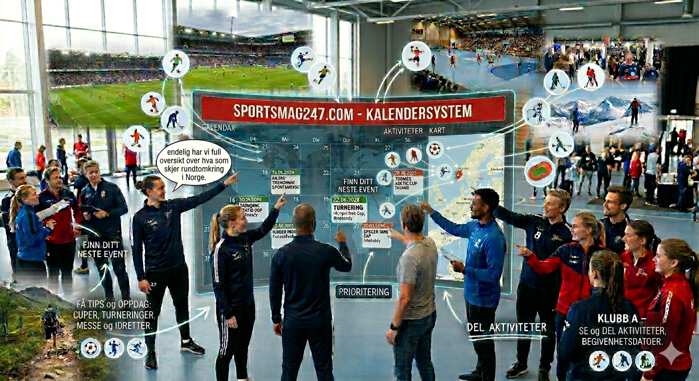 Sportsmag247 med aktivitetskalender for idretten